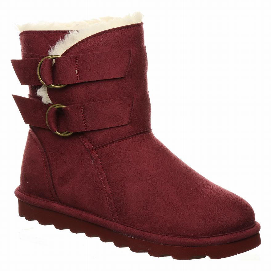 Bearpaw Aloe Vegan Snow Boots UK - Women's Boots Red ||VJXFQH-953||